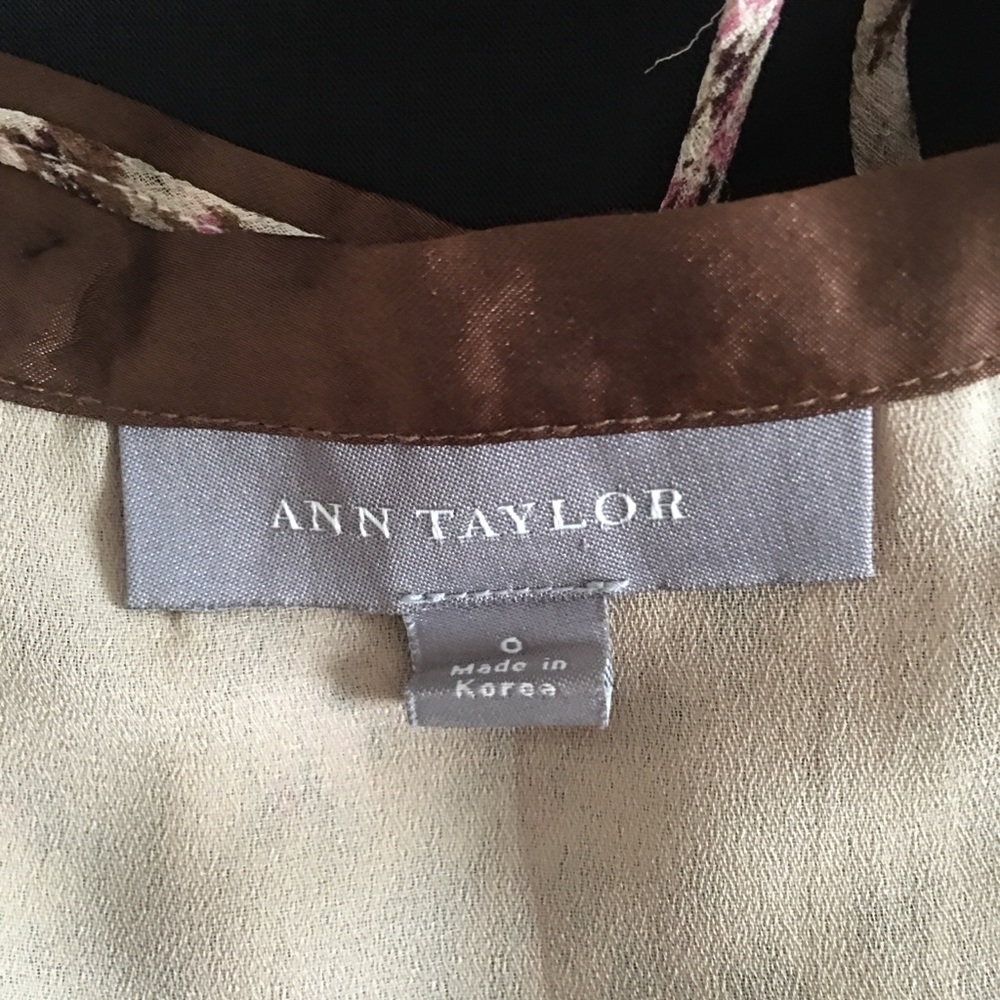 Ann Taylor floral silk skirt